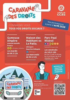 Emplacements de la Caravane des droits mai 2026